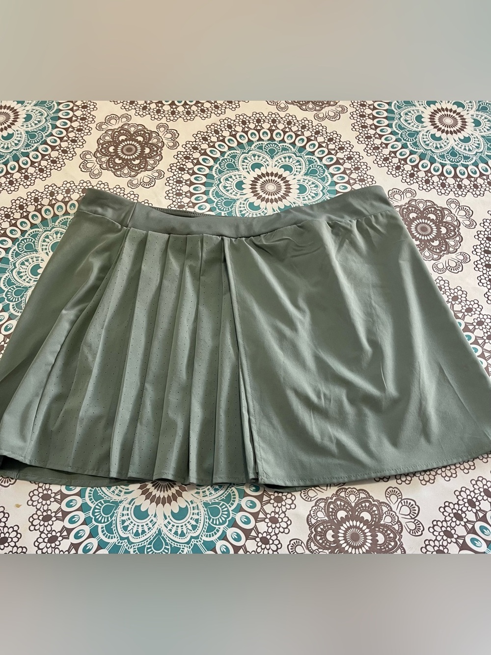 Avia Olive Green Pleated Athletic Skort
